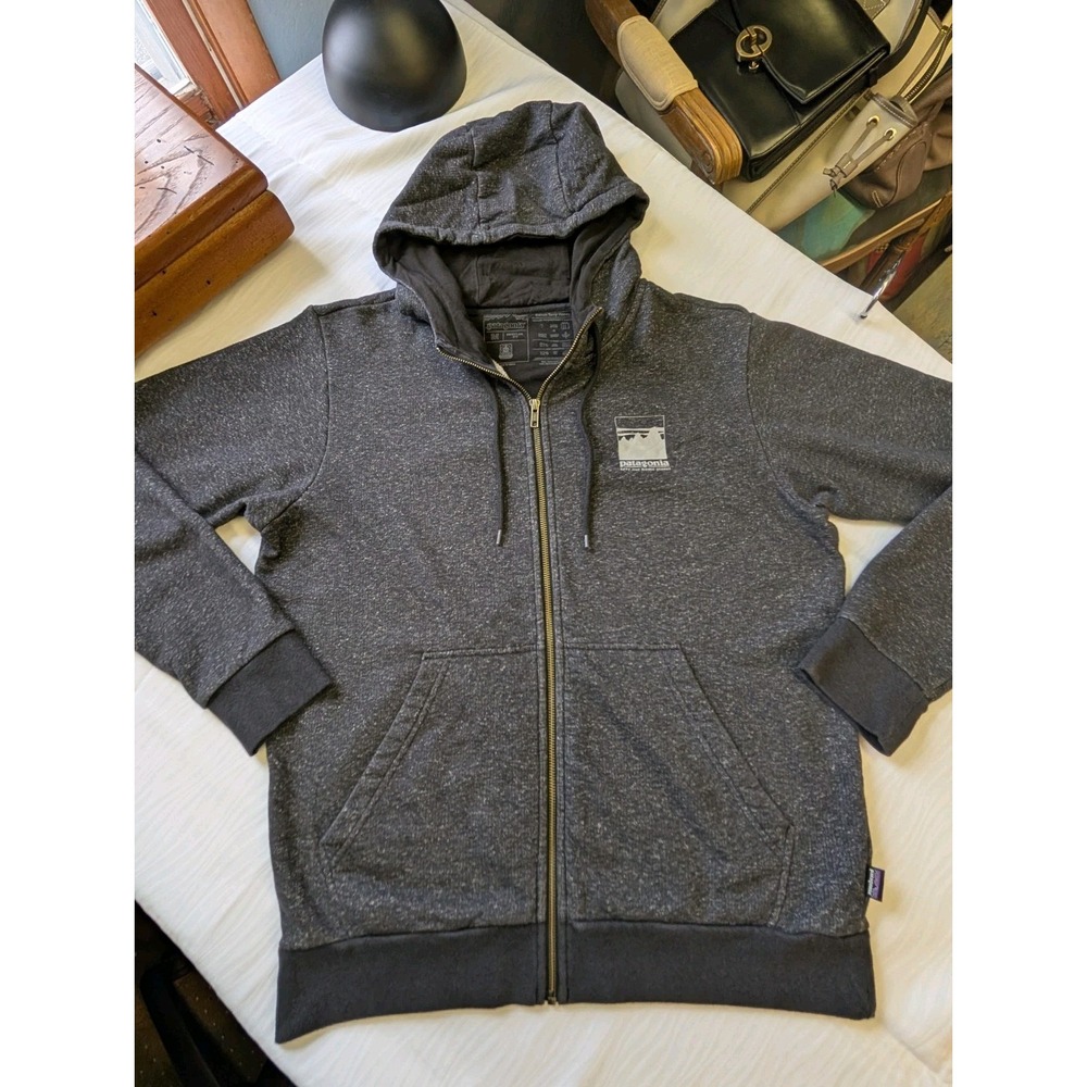 Patagonia Mens M French Terry Zip-Front Hoodie Save Our Home Planet